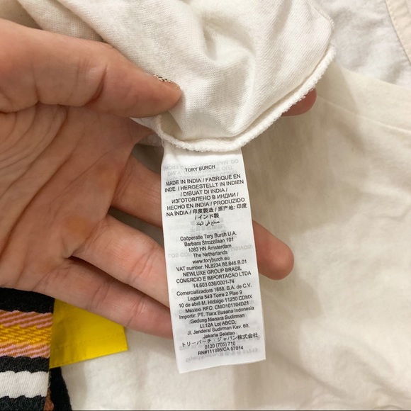 **SOLD** Tory Burch Patch Pocket Striped Tee - Picture 6 of 7